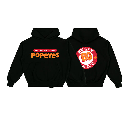 Birds Like Popeyes Hoodie-Black